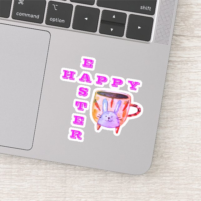 " HAPPY EASTER " With Cute Bunny (Detail)