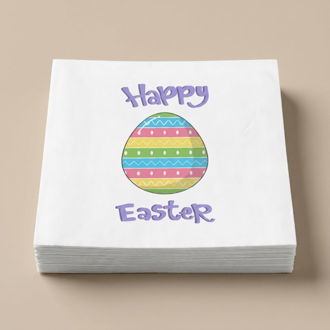Happy Easter With Egg Napkin (Creator Uploaded)