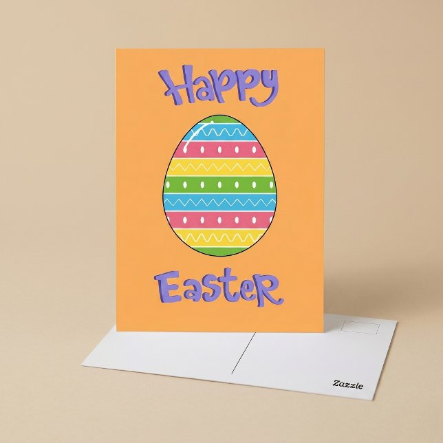 Happy Easter With Egg Postcard (Creator Uploaded)