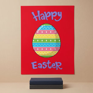 Happy Easter With Egg Poster