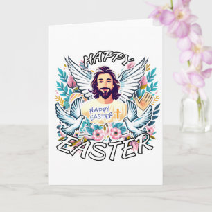 Happy Easter with Jesus Card