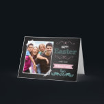 Happy Easter With Love Personalised with Photo Holiday Card<br><div class="desc">Personalise your Easter message with your own photo in this stylish chalkboard card that has the photo in a white border with tape and a bunny graphic at the bottom. Using your own photo and name, you can add a special touch to this card and send it to loved ones...</div>