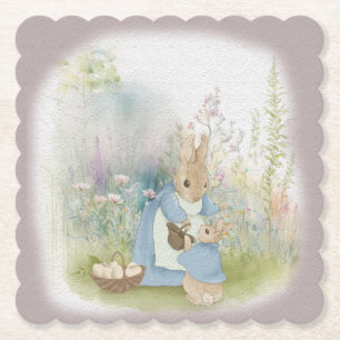 Happy Easter with Peter Rabbit Paper Coaster