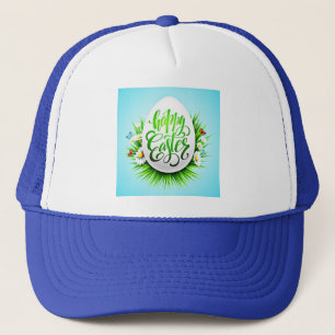 Happy Easter with Spring Flowers-23180 Trucker Hat