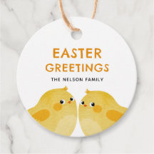 Happy Easter with two little chickens