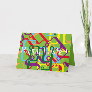 Happy Easter Word Art Greeting Card