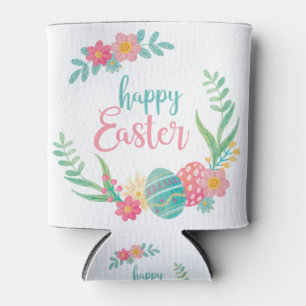 Happy Easter wrapped in eggs Can Cooler