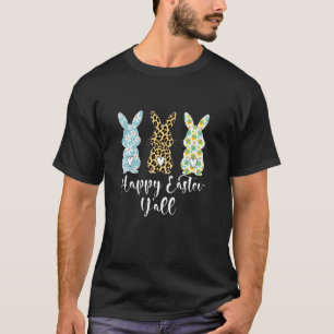 Happy Easter Y'all Leopard Bunny Rabbit Easter Egg T-Shirt