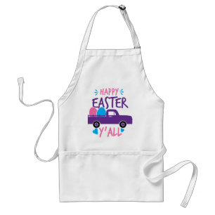 Happy Easter Y'all Modern Egg Truck Standard Apron