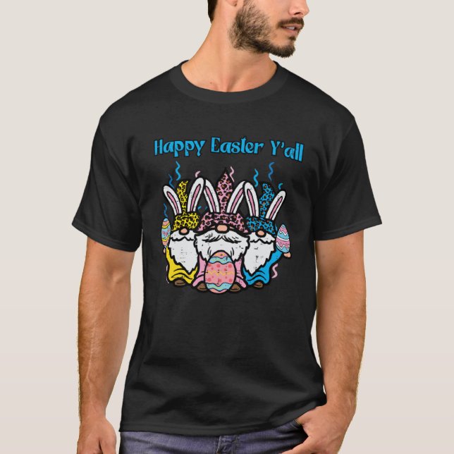Happy Easter Yall Rabbit Gnomes Women Girls Kids T T-Shirt (Front)