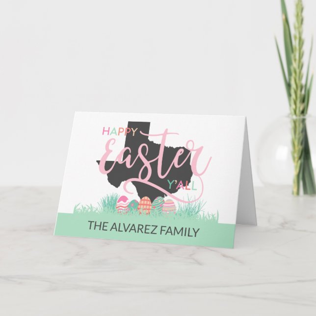 Happy Easter Y'all - Texas Holiday Card (Front)
