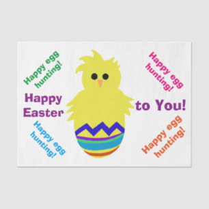 Happy Easter Yellow Chick Tissue Paper