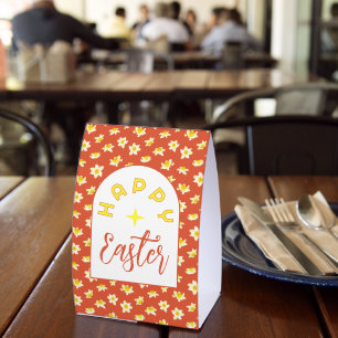 Happy Easter. Yellow Daffodils Spring Modern.