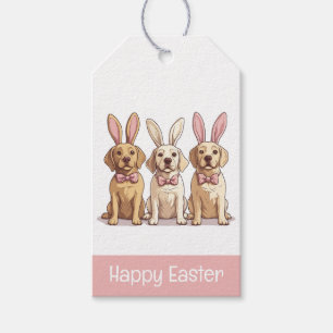 Happy Easter Yellow Labrador Retriever Dogs Gift Tags
