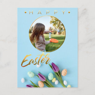 Happy Easter Your photo Personalise Postcard