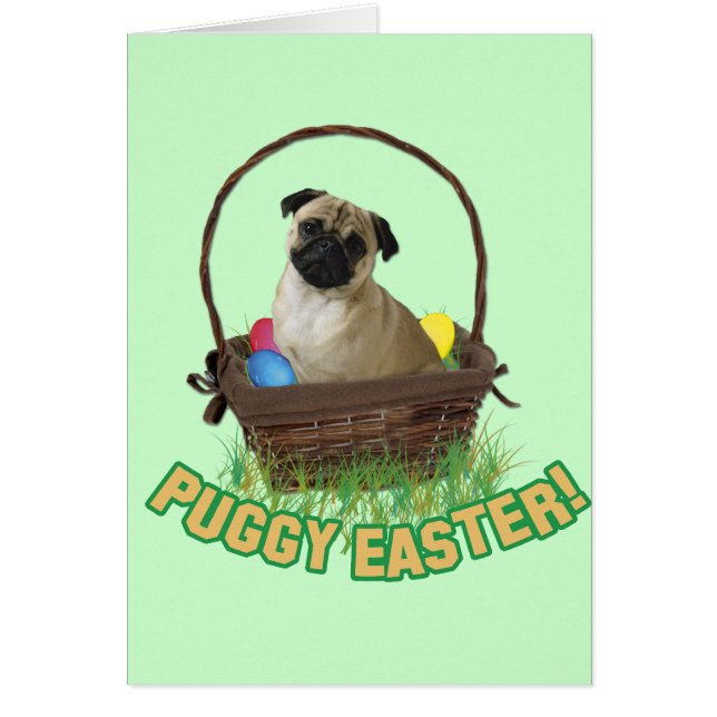 Happy Eastern Pug Card (Front)