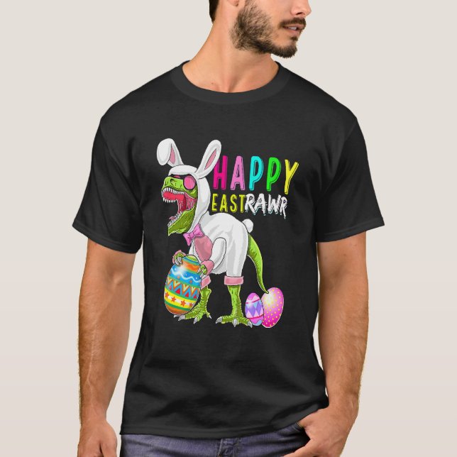 Happy Eastrawr Bunny T Rex Dinosaur Easter 2022 Co T-Shirt (Front)