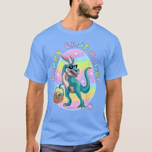 Happy Eastrawr Cute Dinosaur Bunny Ears Happy East T-Shirt
