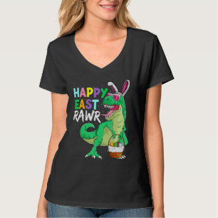 Happy Eastrawr Dinosaur Bunny Kids Boys Rex Easte T-Shirt