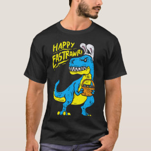 Happy Eastrawr Funny Dinosaur Trex Bunny Ears Boys T-Shirt