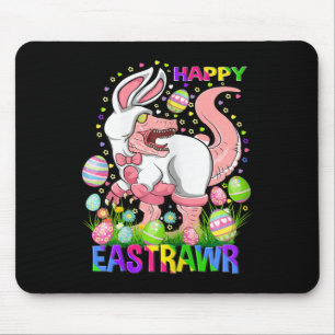 Happy Eastrawr Funny T Rex Easter Day Dinosaur  Mouse Mat
