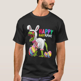 Happy Eastrawr Rex Dinosaur Easter Bunny Egg Costu T-Shirt