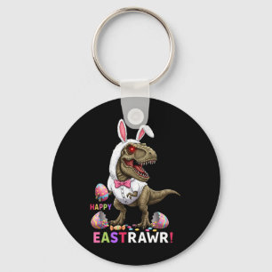 Happy Eastrawr T Rex Dinosaur Easter Bunny Candy E Key Ring