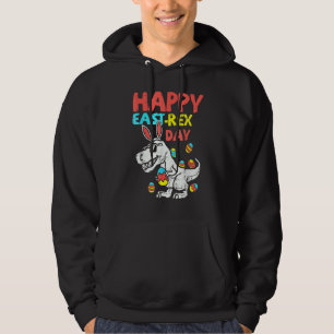 Happy Eastrawr T Rex Dinosaur Teen Girls Boys East Hoodie