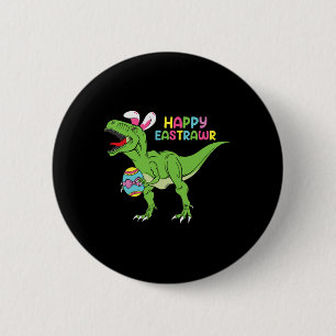 Happy Eastrawr T Rex Easter Bunny Dinosaur Eggs Bo 6 Cm Round Badge