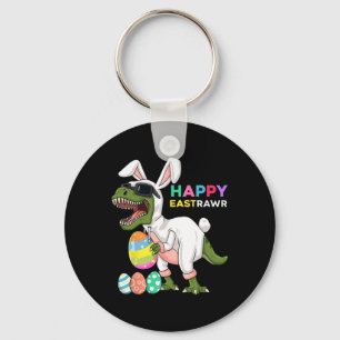 Happy Eastrawr T Rex Easter Bunny Dinosaur Eggs Bo Key Ring