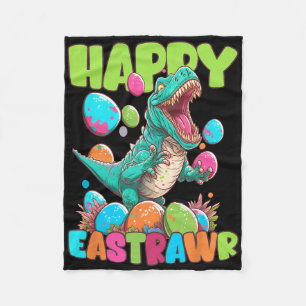 Happy Eastrawr Toddler Boya Kids T-rex Easter Dino Fleece Blanket