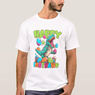 Happy Eastrawr Toddler Boya Kids T-Rex Easter Dino T-Shirt