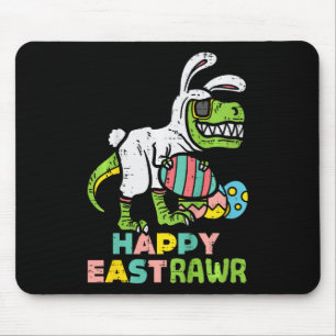 Happy Eastrawr Trex Easter Bunny Egg Funny Dinosau Mouse Mat