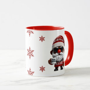 Happy Egg Nogg Elf Red Christmas Mug