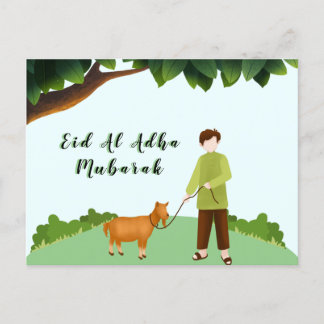 Happy Eid Al Adha Mubarak 1443 H Holiday Postcard