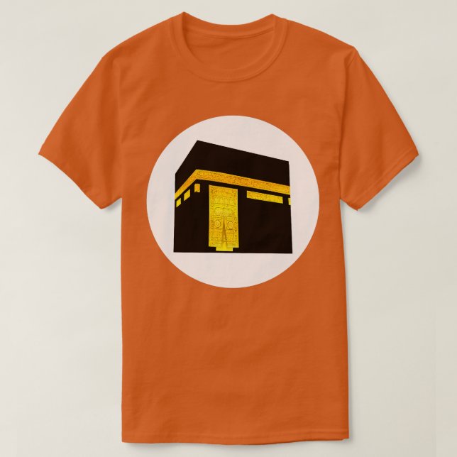 Happy Eid alAdha alFitr Mubarak Hajj Mabroor Kaaba T-Shirt (Design Front)
