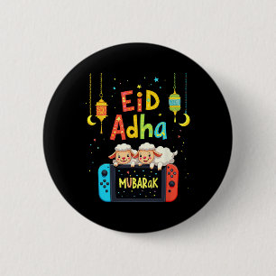 Happy Eid Mubarak Gaming For Muslim Gamer Kids You 6 Cm Round Badge