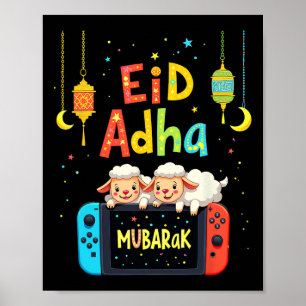 Happy Eid Mubarak Gaming For Muslim Gamer Kids You Poster
