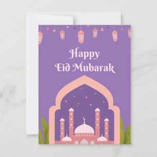 Happy Eid Mubarak Islamic Greeting Holiday Card