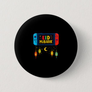 Happy Eid Murak Gaming For Muslim Gamer Kids Youth 6 Cm Round Badge