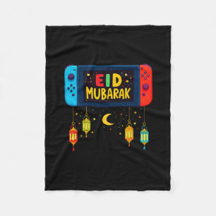 Happy Eid Murak Gaming For Muslim Gamer Kids Youth Fleece Blanket
