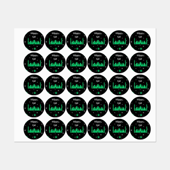 Happy Eid Stickers (Sheet)