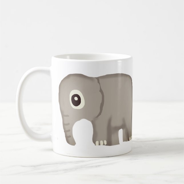 Happy Elephant Coffee Mug (Left)