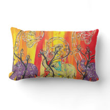 Happy Elephant Parade Pillow