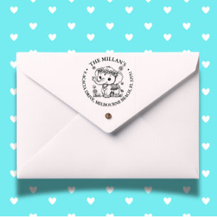 Happy Elephant  theme Self-inking Stamp