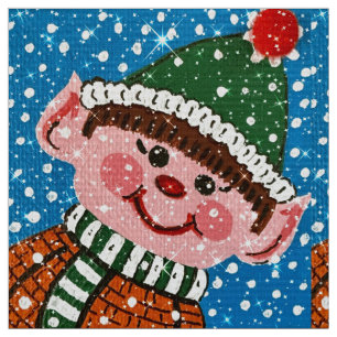 Happy Elf Fabric