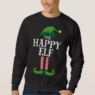 Happy Elf Matching Family Christmas Party Sweatshirt