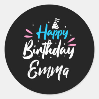 Happy Emma Classic Round Sticker