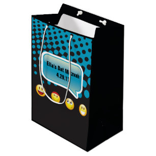 HAPPY EMOJI Bar Bat Mitzvah Gift Bag