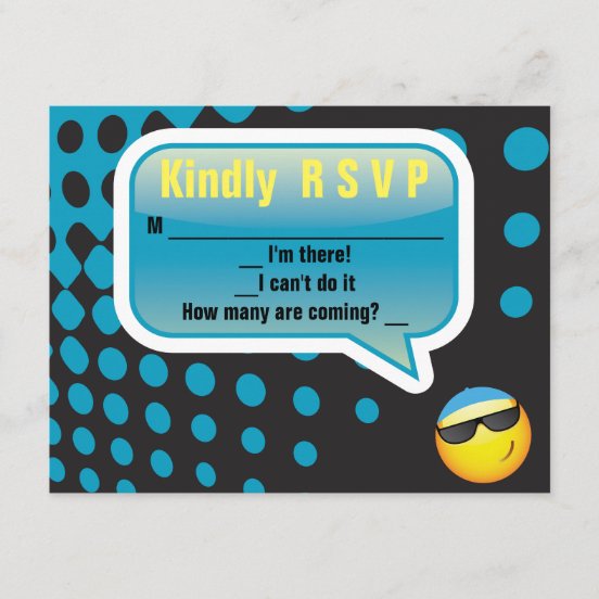 Emoji Rsvp And Response Cards Zazzle Uk